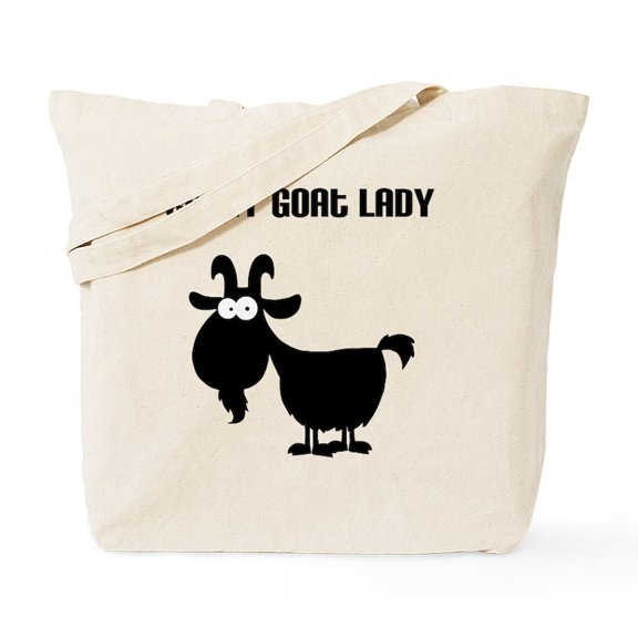CafePress - Crazy Goat Lady Tote Bag - Unisex Canvas Tote Bag, Beige, 1-Piece