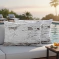 thumbnail image 2 of Outdoor Pillow Cover Vintage Brick Wall Set of 2 Waterproof Throw Pillowcases White Gray Decorative Patio Furniture Pillows for Couch Garden Indoor & Outdoor Use, 2 of 9