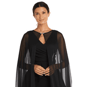 R&M Richards Women's Chiffon Cape with Rhinestone Clasp