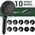 thumbnail image 3 of High Pressure Rain Shower Head with Handheld Spray Combo Sprays Handheld Shower Head Detachable Shower Head Builtin Magnetic Docking and Power Jets (Silver), 3 of 9