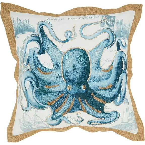 Vibrant Outdoor Octopus Pillow Cover