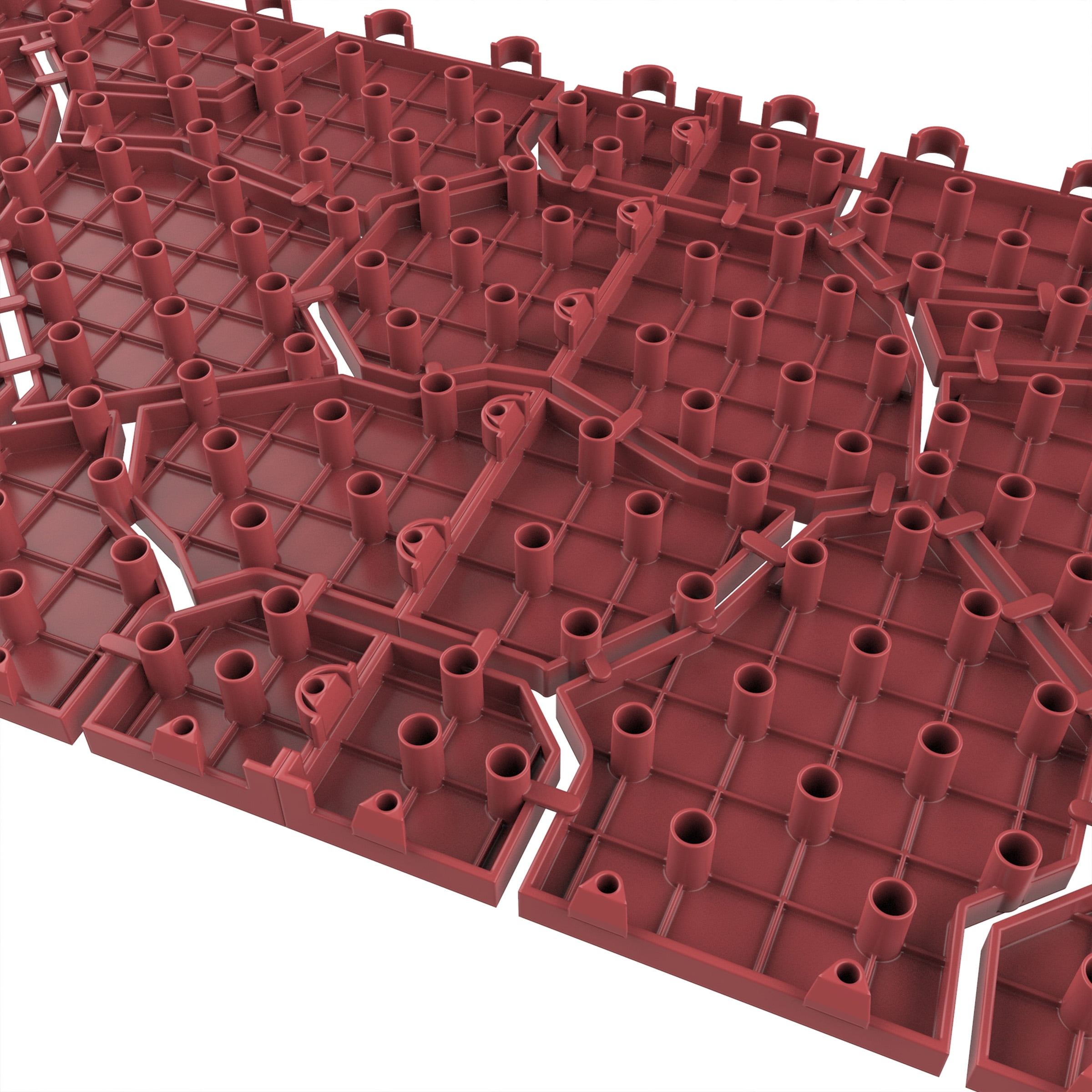 Patio and Deck Tiles 2 Boxes 12 Tiles– Interlocking Brickby Pure Garden (Brick Red)