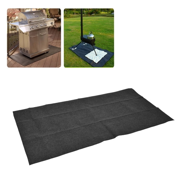Under Grill Mat, Reusable Washable Fireproof Fire Pit Mat Grill Mats for Outdoor Grill, Deck and Patio Protective Mat BBQ Mat for Under BBQ, Outdoor Flat Top Gas and Propane Burner