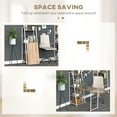 thumbnail image 4 of HOMCOM Foldable Desk with Shelf Freestanding Storage Workstation, 4 of 10