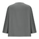 thumbnail image 5 of Vestidos Casuales Para Mujer, Blusas De Mujer De Moda Blusa holgada de lino con cuello en V, manga tres cuartos y botones decorativos para mujer., 5 of 6