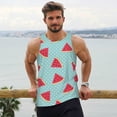 thumbnail image 6 of Balery Watermelon Pattern Men's Workout Tank Top Gym Muscle Tee Fitness Bodybuilding Sleeveless T Shirt Quick Dry Fit Muscle Tank Top Slim-Fit Tank-Medium, 6 of 7