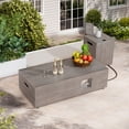 thumbnail image 6 of Evita 48" Propane Fire Pits for Outdoor 50,000 BTU Gas Fire Pit Table with Lid ,Glass stone,Tank Cover, 6 of 12