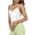 thumbnail image 2 of TheFound Women´s Corset Crop Tops, Sleeveless V Neck Hook and Eye Back Solid Color Camisole, 2 of 7