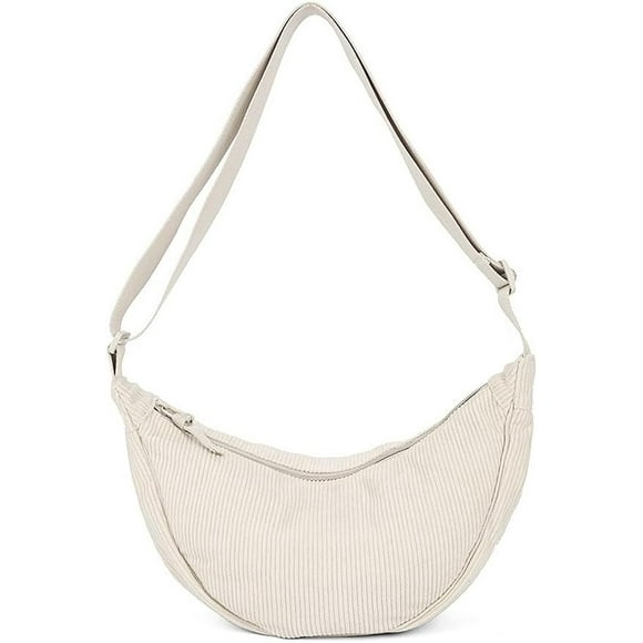 JennyShop Moda Bolsa Casual En El Pecho Para Mujeres, Bolsa De Hombro De Corduroy Tendencia, Bolsa De Color Sólido Ligero De Cuerpo Cruzado