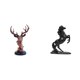 thumbnail image 1 of Figura Decorativa De Cabeza De Ciervo Y Caballo, Estatua De Animal Artesanal, Decoración Para El Hogar, Escultura De Resina Para Mesita De Noche, Escritorio, Dormitorio., 1 of 8