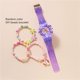 thumbnail image 2 of ER Montre Enfant, Montre Lumineuse Violette ,Montre-Bracelet étanche pour Enfant Mouvement à Quartz,Conception de Dessin animé 3D,Montre Enfant Numérique pour 3 Ans à 13 Ans Fille Garçon Rojo Verde, 2 of 4