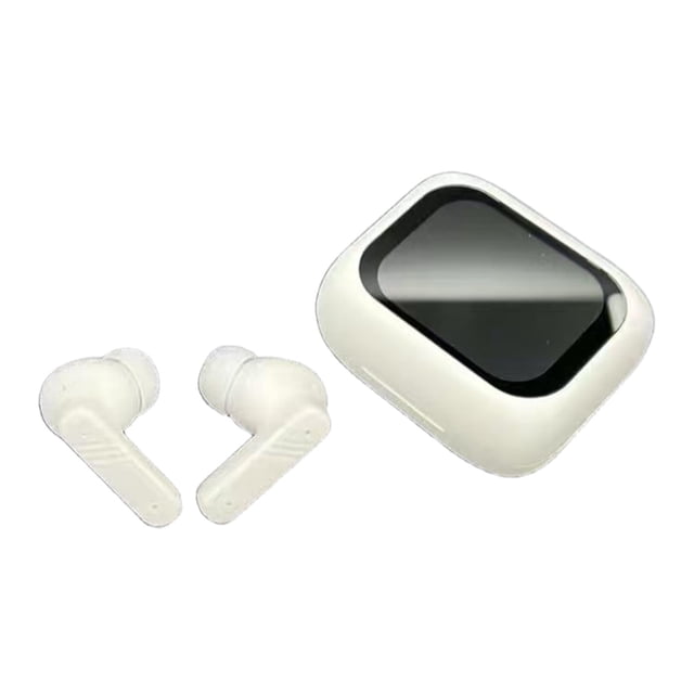 Auriculares intrauditivos con cancelación de ruido para llamadas, prácticos y ligeros, con pantalla táctil, para reuniones, conducción y ciclismo. Blanco