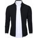 thumbnail image 2 of Cárdigan de hombre con cuello alto, corte fino con cremallera y bolsillos., 2 of 5