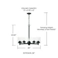 thumbnail image 2 of Capital Lighting 446851MB-532 Mason 5 Light 26" Wide Chandelier - Black, 2 of 7