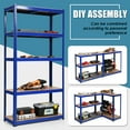 thumbnail image 5 of Costway 72'' Heavy Duty Storage Shelf Steel Metal Garage Rack 5 Level Adjustable Blue, 5 of 11