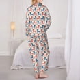 thumbnail image 6 of Wukai Cartoon Poodle Dog Print Women's Pajama Set - Soft Long Sleeve Sleepwear for Comfort and Style-, 6 of 9