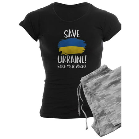 

CafePress - Save Ukraine Raise Your Voices Women s Dark Pajama - Women s Dark Pajamas