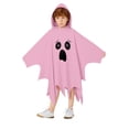 thumbnail image 3 of Yuncity Halloween Kids Cape Ghost Face Hooded Sleeveless Cloak Casual Soft Loose Fit Fall Winter Poncho Holiday Party Cosplay Clothes Pink, 3 of 6