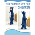 thumbnail image 3 of HAHASHOW Unisex Infant Toddler Animal Flannel Hooded Romper Jumpsuit, Fall Winter Warm Soft One-Piece Onesie, Machine Washable, 0-3T, 3 of 7