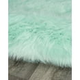 thumbnail image 7 of Faux Sheepskin Rug Blue 5x7 Soft Cozy Deep Pile Modern, 7 of 7