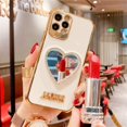 thumbnail image 3 of Makeup Mirror Mobile Phone Case, Luxurious Bling Heart-Shaped Mirror Phone Case(iPhone 12), 3 of 8