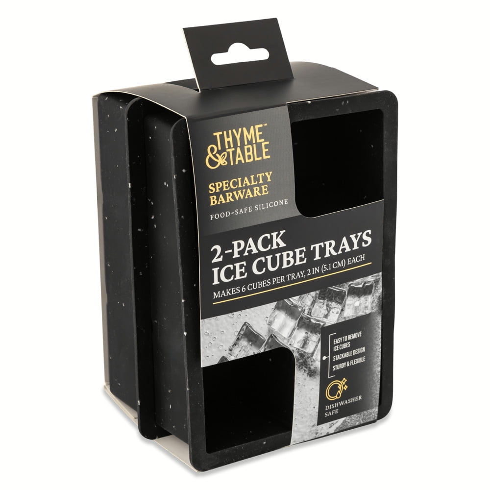 (6 pack) Thyme & Table Silicone Ice Cube Trays, Set of 2