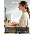 thumbnail image 3 of Ergonomic Vertical Mouse, Rechargeable Wireless Bluetooth Mouse for Small & Medium Hands, 4 Adjustable DPI Silent Click, Dual-Device Connection, Auto Sleep for Windows Mac OS, Pink, 3 of 8
