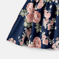 thumbnail image 5 of PatPat Family Matching Allover Floral Print Flutter-sleeve Belted Dresses Sets, Navy Blue, Girl: 2 Years, 5 of 6