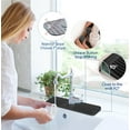 thumbnail image 5 of 17.7"Silicone Faucet Mat For Kitchen Sink Splash Guard Multi-Functional Kitchen Sink Mat With Drip Tray,Sponge Holder & Soap Dish,Slope Design For Easy Drainage,Foldable&Fasten Button For Secure Fit, 5 of 7