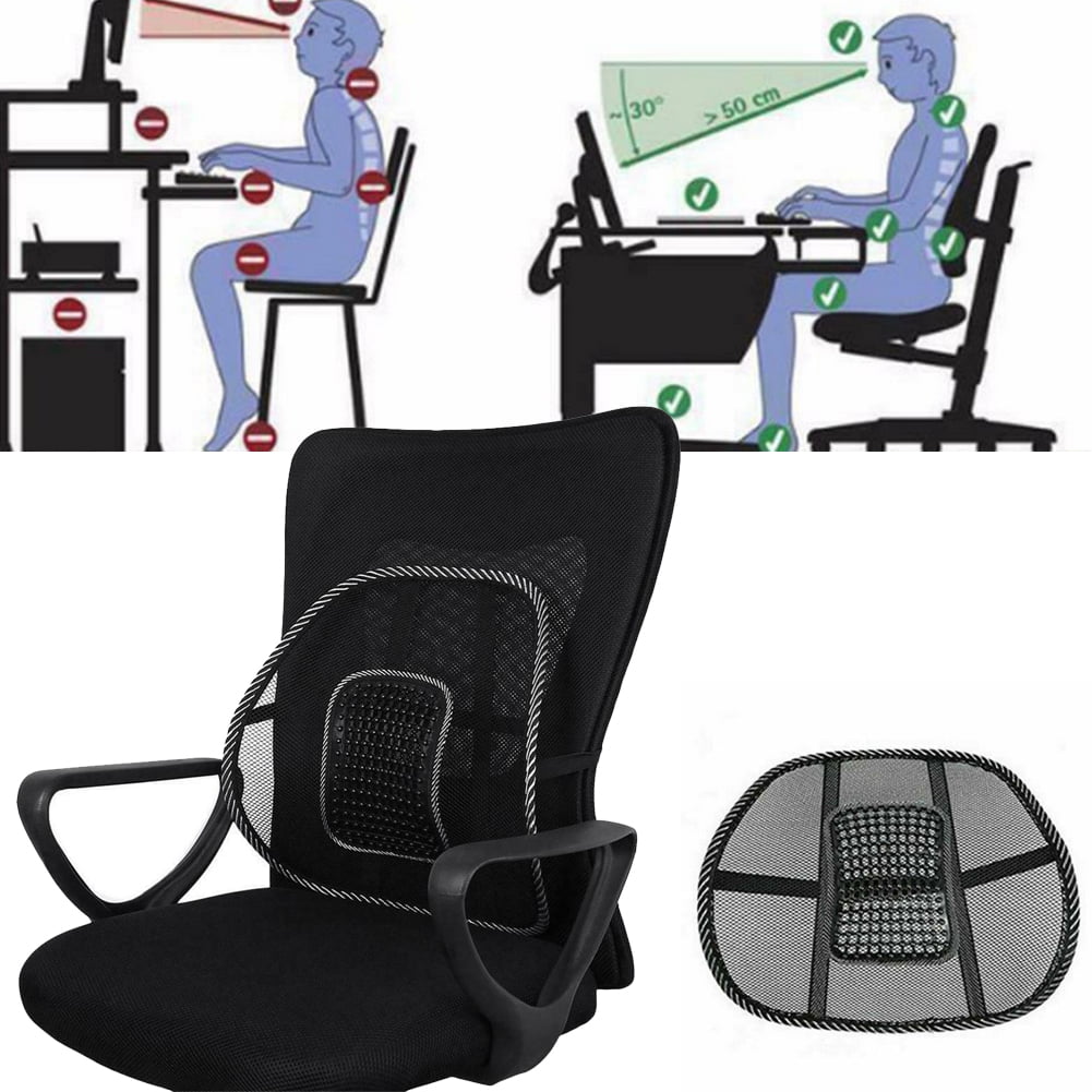 Lumbar Back Support Spine Posture Correction Cushion For Car Seat Office  Chair 
