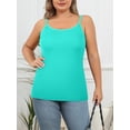 thumbnail image 2 of Charmo Plus Size Tank Tops for Womens Adjustable Strap Cotton Undershirt with Shelf Bra 1X-5X, 2 of 8