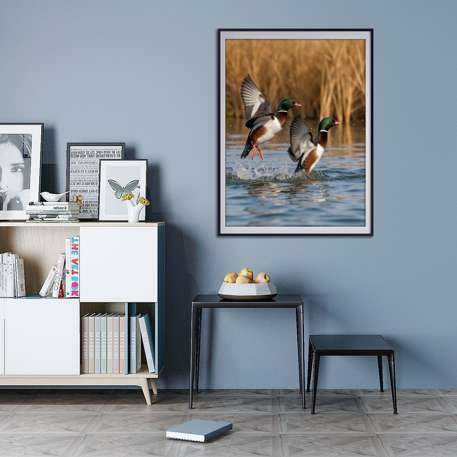Diamond Art Kit for Adults, Ducks Splashing Flight Water Ripples Diamond Painting for Adults Beginners, DIY Diamond Art Painting Kits, 5D Diamond Painting Crafts for Home Decor 12x16 Frameless