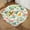 Monster Leaf, variant on Tcwhniev Indoor Outdoor Patio Round Fitted Vinyl Tablecloth, Flannel Backing, Elastic Edge, Waterproof Wipeable PVC Table Cover, Trumpet Flower, for Table of 35-44’’ Diameter