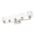 thumbnail image 3 of 10385-91 Livex Lighting Aragon - 5 Light Bath Vanity In Architectural Style-9.5 Inches Tall and 42 Inches Wide-Brushed Nickel Finish, 3 of 14