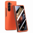 thumbnail image 3 of Allytechgroup Galaxy Z Fold 6 Case with Screen Protector, Slim Fit Full Body Shockproof Anti-Scratch Anti-Fingerprint Bumper Drop Proof Phone Case Cover for Samsung Galaxy Z Fold 6, Orange, 3 of 6