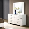 thumbnail image 3 of Furniture of America Quaker Contemporary Wood Dresser and Mirror in White, 3 of 3