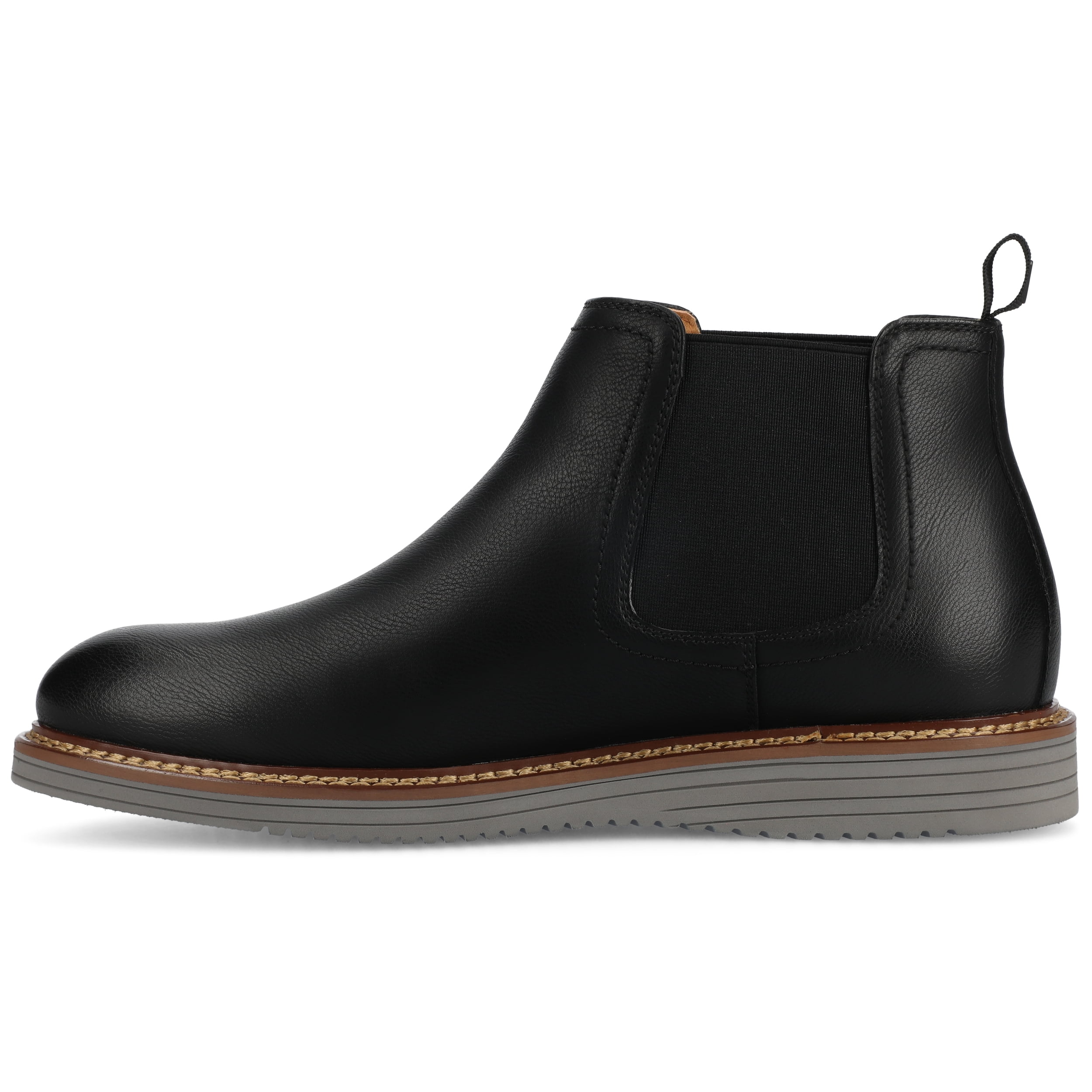 Vance Mens Salter Comfort Plain Toe Flexible Casual Chelsea Boot, Widths Available