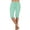 Green-b, variant on Women's Capri Sweat Pants Joggers Low Rise Drawstring Summer Casual Workout Cropped Pants Slim Fit Knee Length Trousers