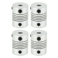 thumbnail image 1 of 4Pcs 5?5mm Shaft Coupling Aluminum Alloy Flexible Couplings Coupler for 40MM Diameter Water Pusher Modification, 1 of 5