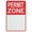 Warning Sign 1, variant on Permit Zone Sign 8X12 Rust Free Aluminum Signs Outdoor, Metal Tin Sign For Home, Business, Yard
