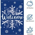 thumbnail image 5 of diyeu Christmas Winter Welcome Garden Flag 12x18 Inch Double Sided Burlap, Snowflake Yard Flags for Holiday Xmas Yard Outdoor Decoration(ONLY FLAG), 5 of 6