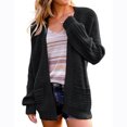 thumbnail image 5 of Idoravan Cardigans for Women Clearance Spring Fashion Women's Casual Pocket Long Sleeve Solid Cover Up Cardigan Tops, 5 of 8