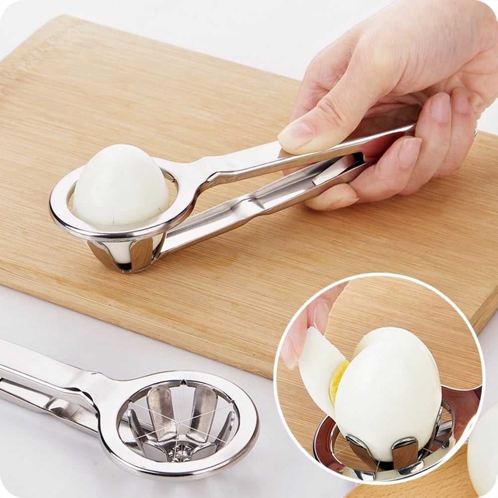 Stainless Steel Egg Slicer Wedger Cutter, Divides Hard Boiled Eggs Into