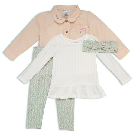 

Nannette Toddler Girls 3Pc Jacket Set W/Headband Size 2T-4T
