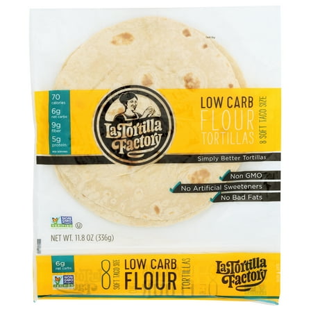 Pack of 10, La Tortilla Factory Flour Tortillas, 11.8 oz