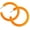 Neon Orange, variant on Colored Opaque Circular Hoop Earrings