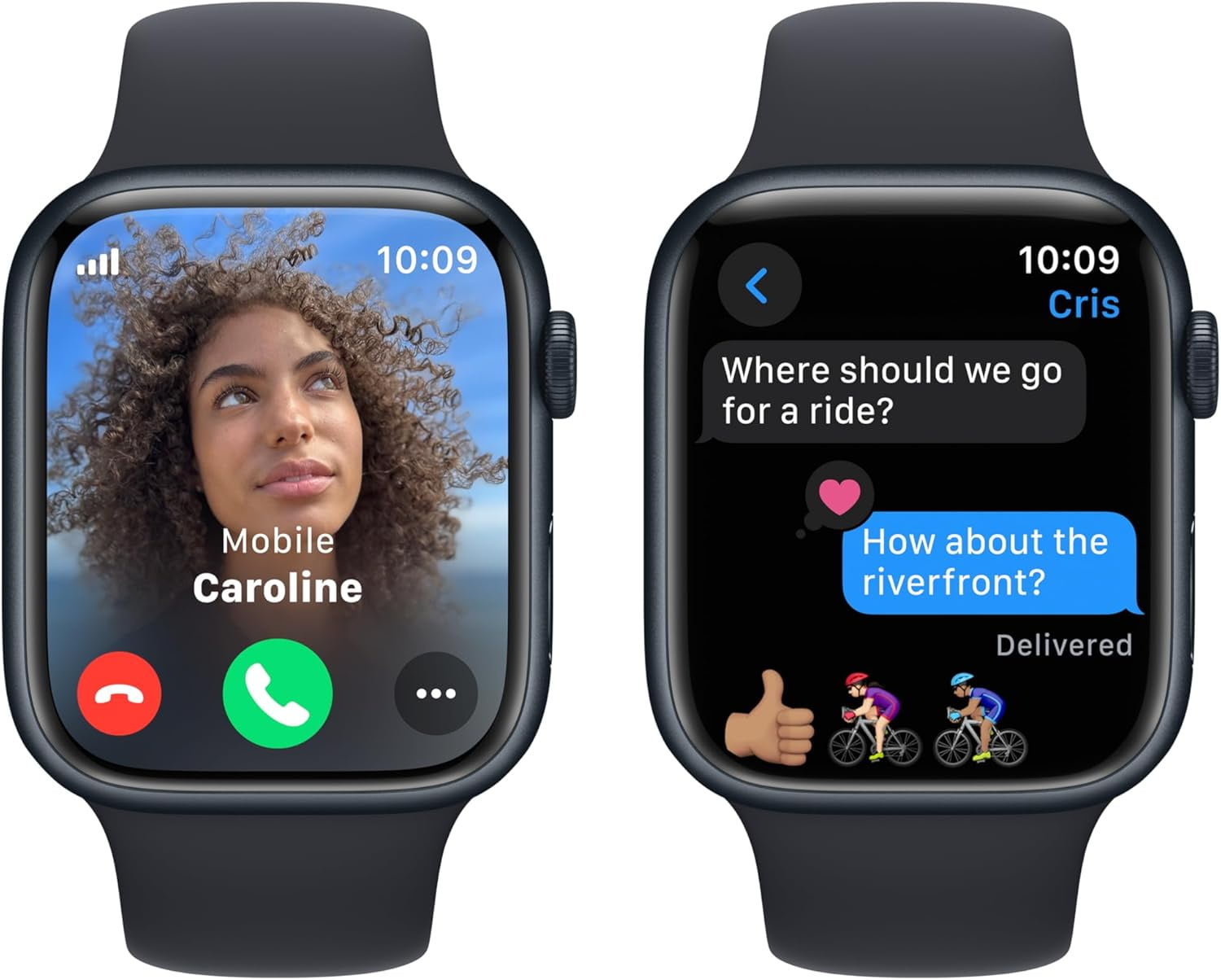 Restored Apple Watch Series 9 45mm GPS + Cellular Midnight Aluminum Case with Midnight Sport Loop (Refurbished)