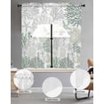 thumbnail image 3 of Coastal Ocean Kitchen Curtains Sets 36 Inch Length with Valance, Sage Green Grey Coral Starfish Shell Swag Valances and Tiers Curtain Set Drapes Swag Curtains for Living Room, Bathroom, Bedroom, Cafe, 3 of 6