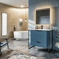 thumbnail image 3 of Eviva Moma 32 Inch Teal Bathroom Vanity with Black Metallic Legs, 3 of 8