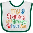 thumbnail image 3 of Inktastic My Grammy and Grampy Love Me Boys or Girls Baby Bib, 3 of 4